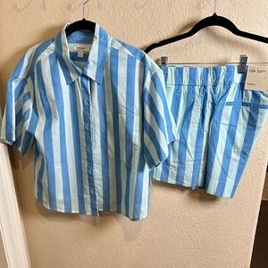 Chic Blue Striped Shirt